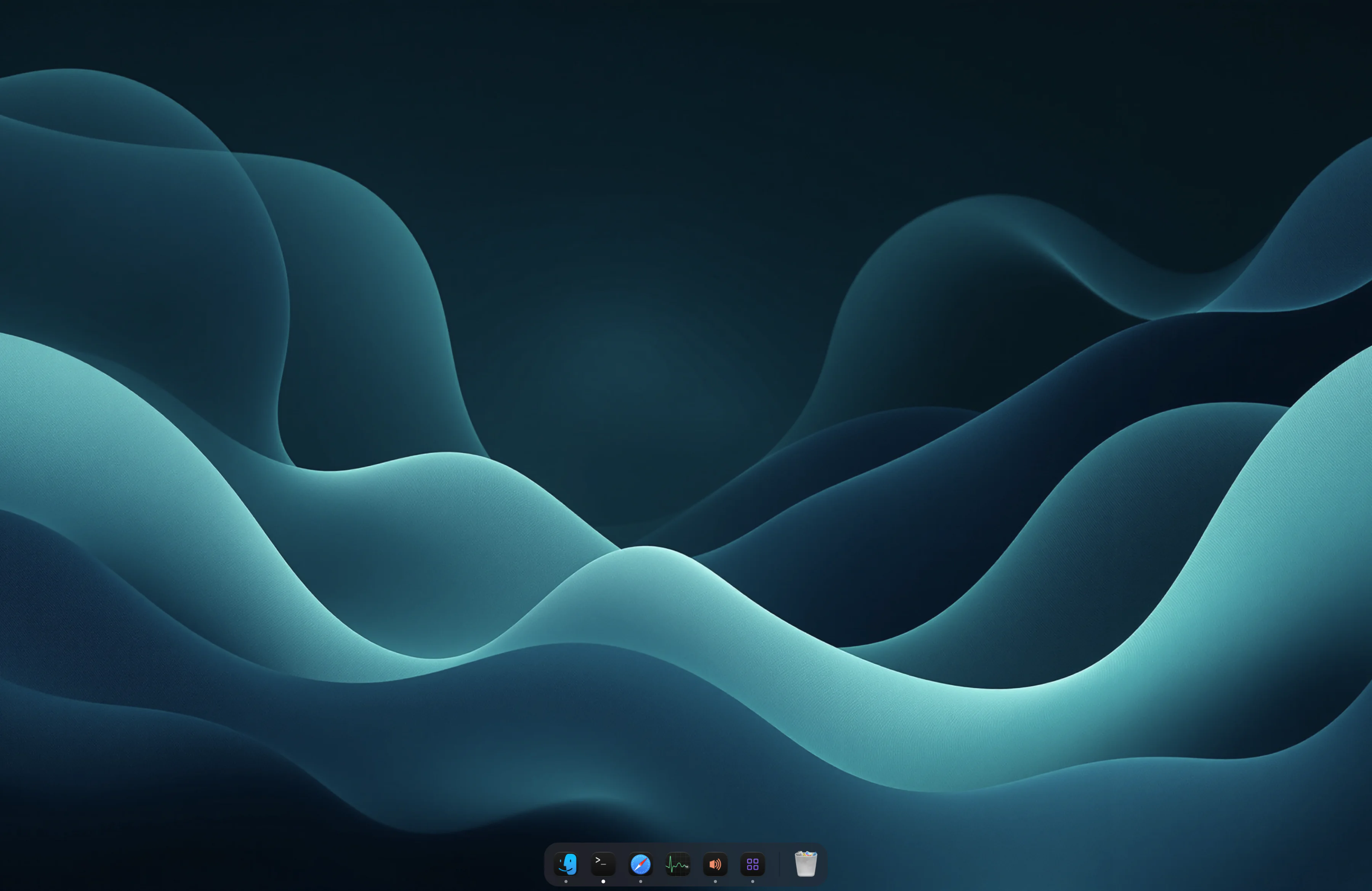 A second display with its own, smaller Dockish dock holding a different set of apps